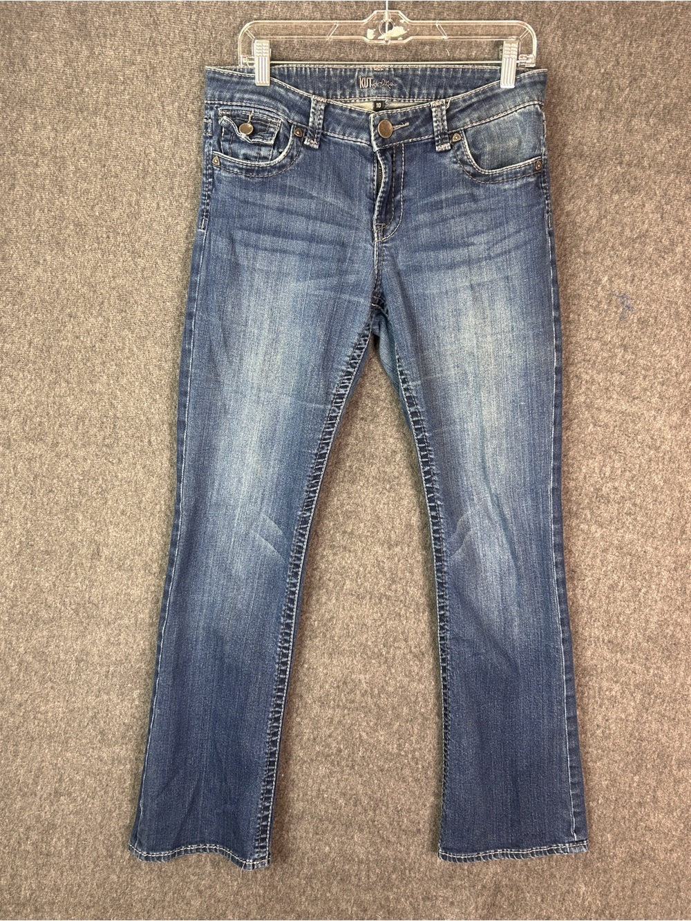 Kut From The Kloth Jeans Womens 10 Blue Medium Wash Low Rise Stretch Bootcut